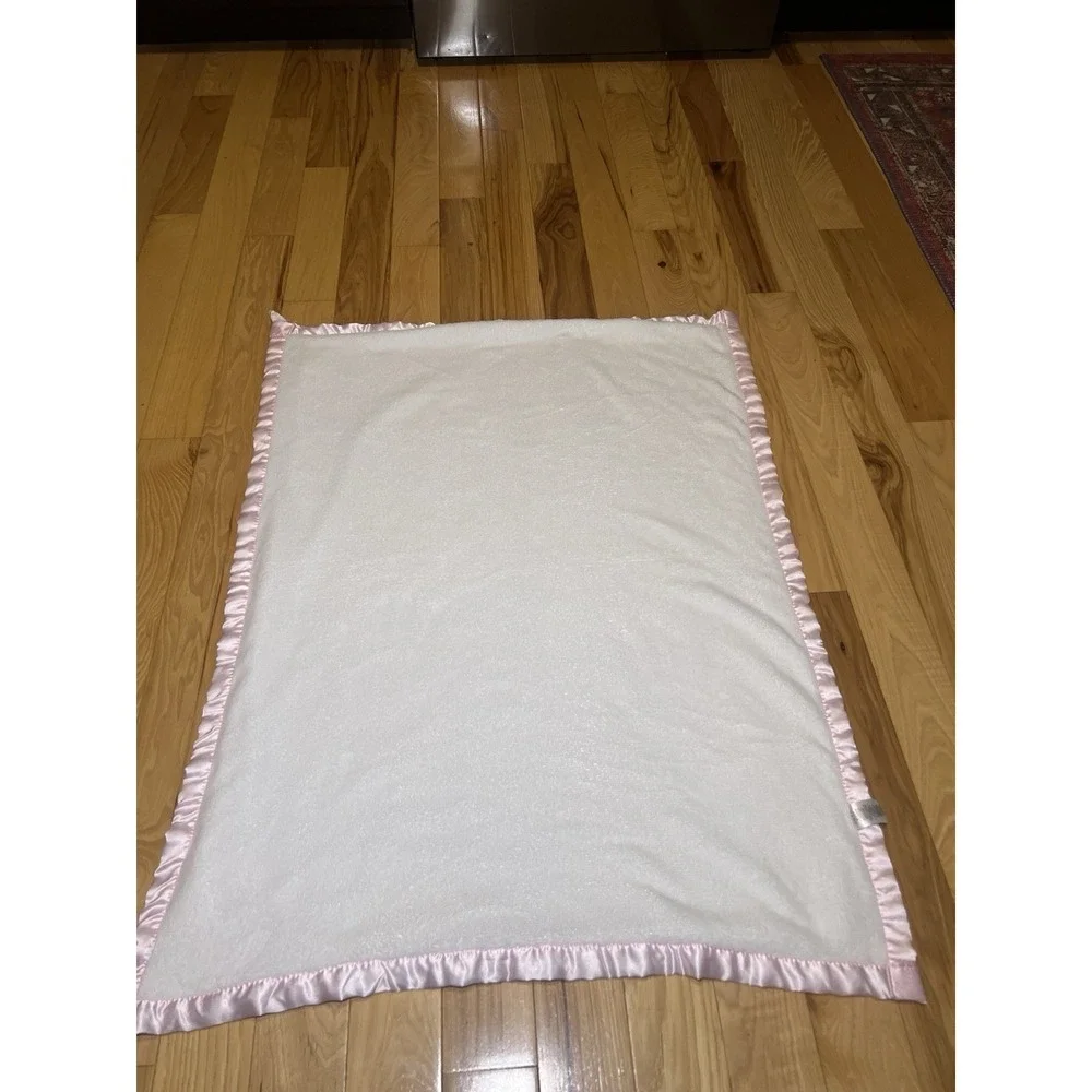 Nuby White Pink‎ Bunny Rabbit Security Blanket Lovey